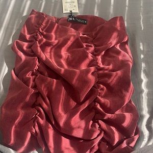 Maroon skirt from Zara
